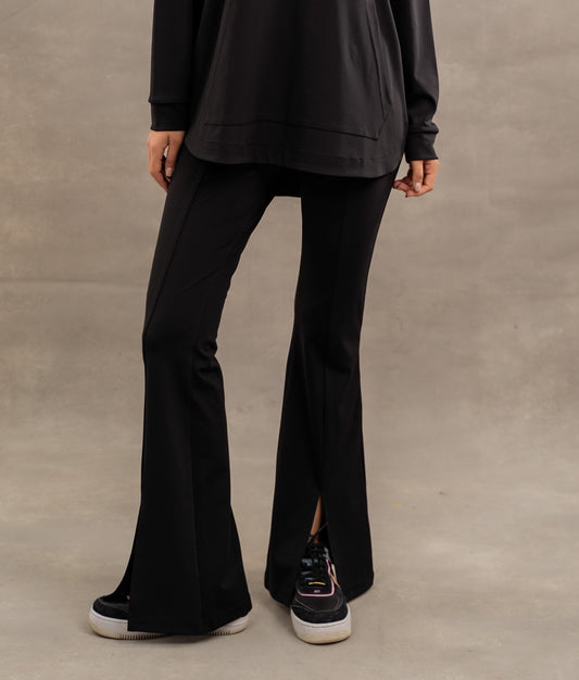 Flare Sporty Pants In Black