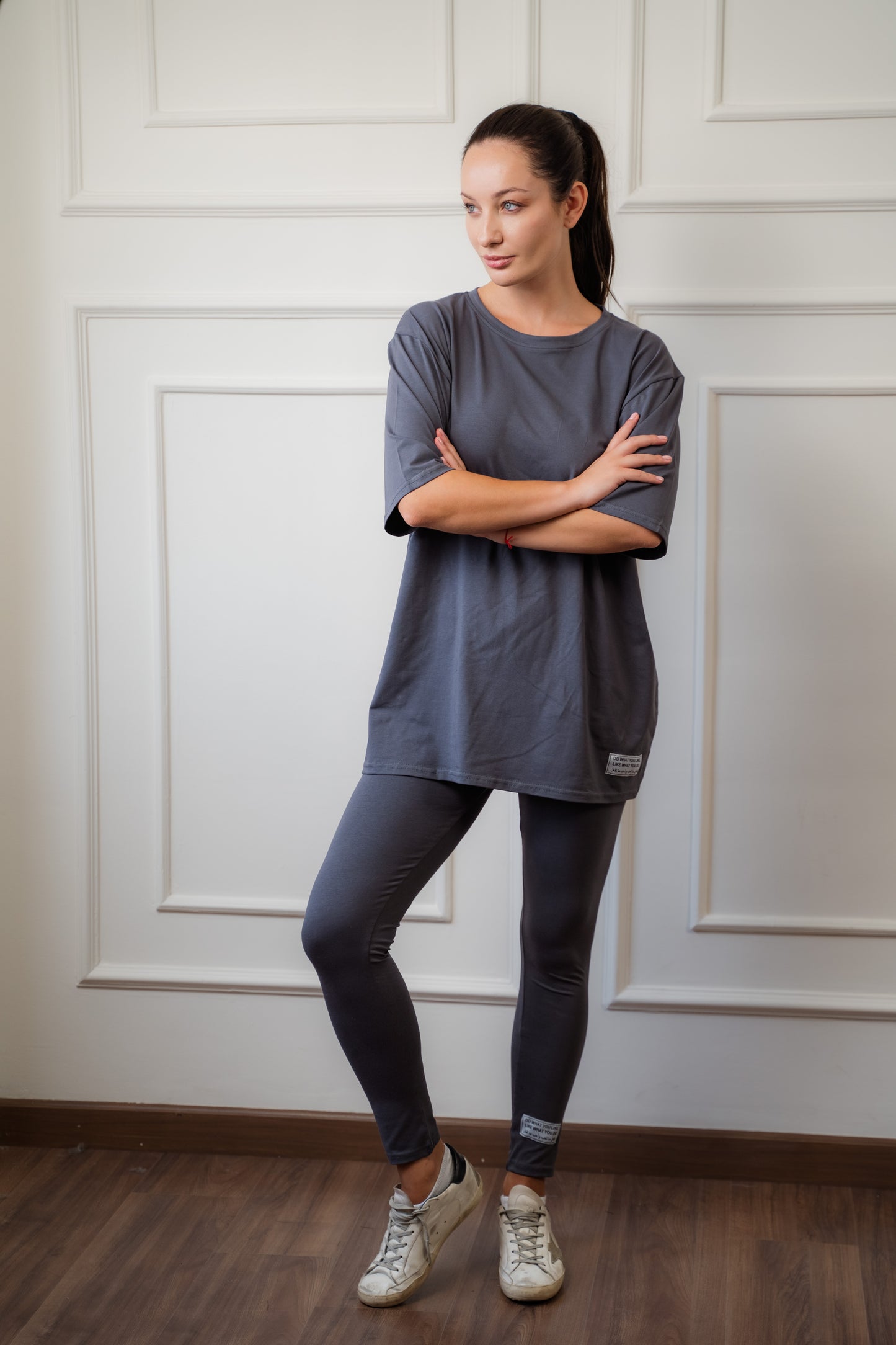 Cotton Gray Legging Set