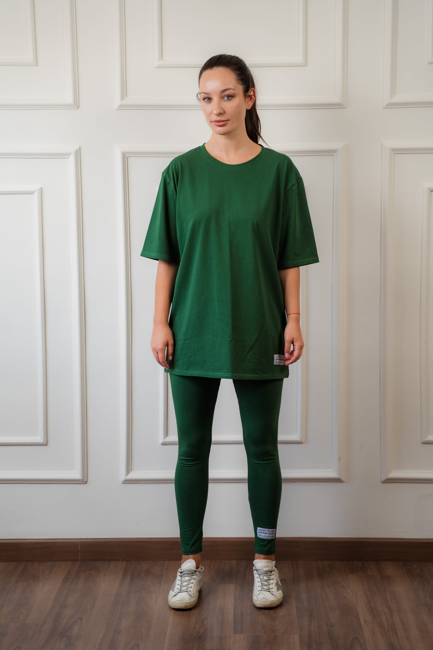 Cotton Olive Leggings Set