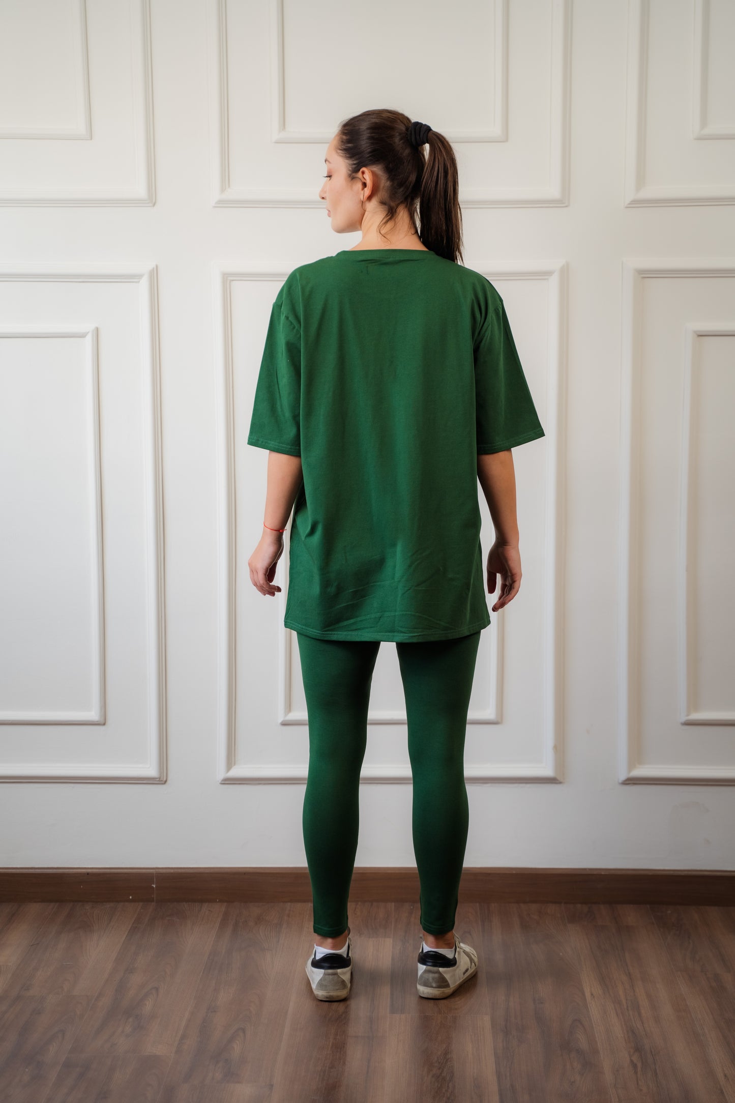 Cotton Olive Leggings Set