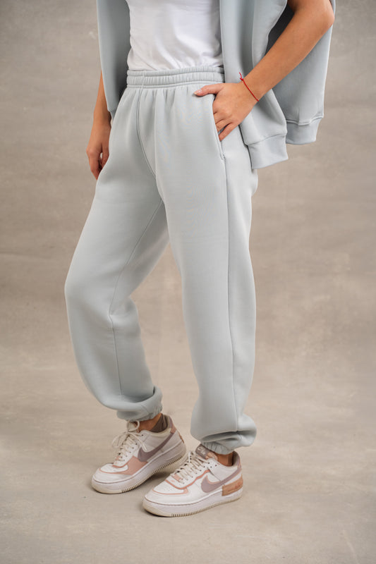 Basic Fleece Sweatpants In Gray